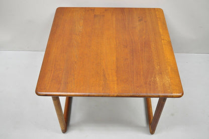 Vintage Mid Century Danish Modern Teak Wood Square Side End Table