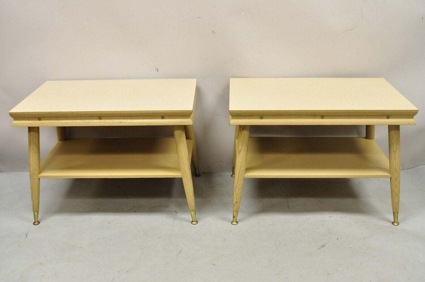 Mid Century Modern Atomic Era Laminate & Wood Coffee Table Set - 3 pc Set