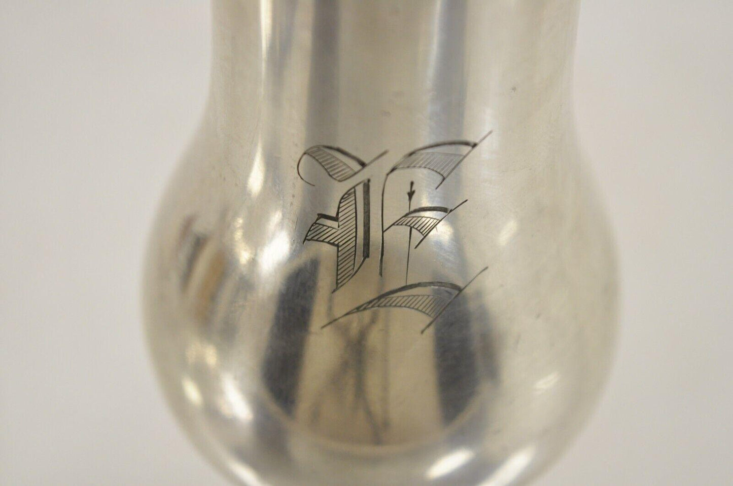 Antique Wilcox SP Co. 4281 Silver Plated Seasoning Spice Shaker "E" Monogram