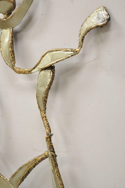 Colbert Collins 1980s Steel Metal Brutalist Ribbon Dancers Wall Art Sculpture