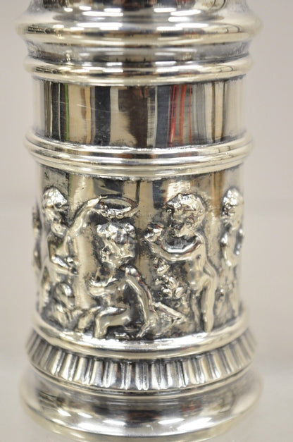 Antique English Victorian Silver Plated Figural Cherubs Shaker Caster