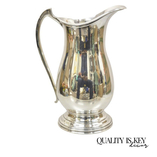 Antique Silver Plated Victorian Water Pitcher By The Sheffield Silver Co