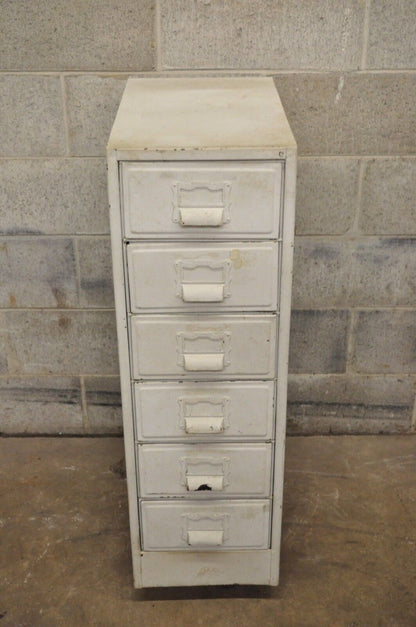 Vintage Industrial Rolling Steel Metal Deep File Cabinet Banker Letter Storage A