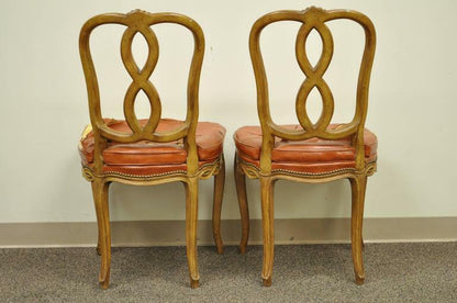 6 Pretzel Ribbon Back Hollywood Regency French Provincial Rococo Dining Chairs