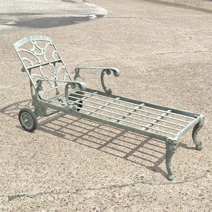 Landgrave Cast Classics Victorian Aluminum Garden Patio Chaise Lounge Chair