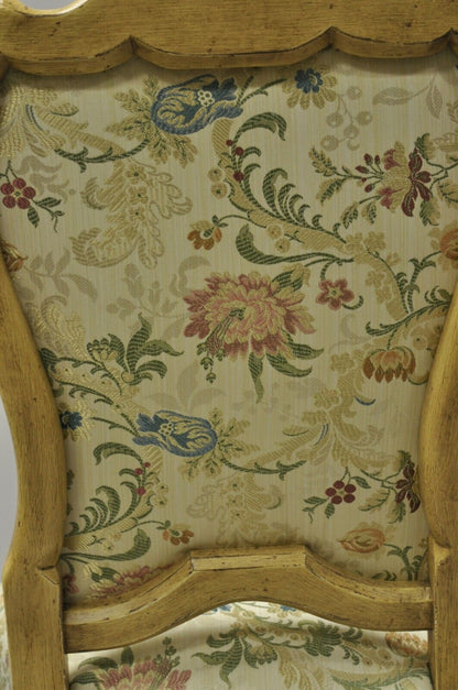 Minton Spidell Italian Regency Rococo Cream Painted Dining Chairs - Set of 4