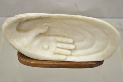 Vintage Bud Miller 1989 Native American Carved Alabaster Double Sided Sculpture