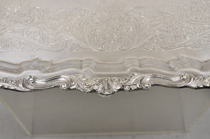 Vintage Sheridan Victorian Silver Plated Large Twin Handle Serving Platter Tray