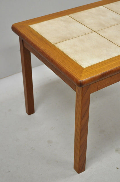 Vintage Mid Century Danish Modern Toften Mobelfabrik Teak Tile Top Side Table