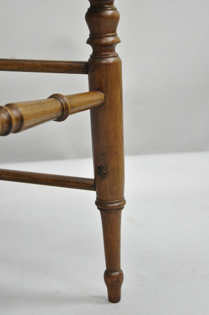 19th Century Antique Eastlake Victorian Carved Walnut Cane Dining Side Chair (A)