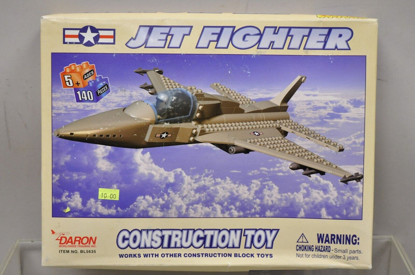 1990s Daron Jet Fighter Plane Construction Toy Lego Block Model BL5635 NOS