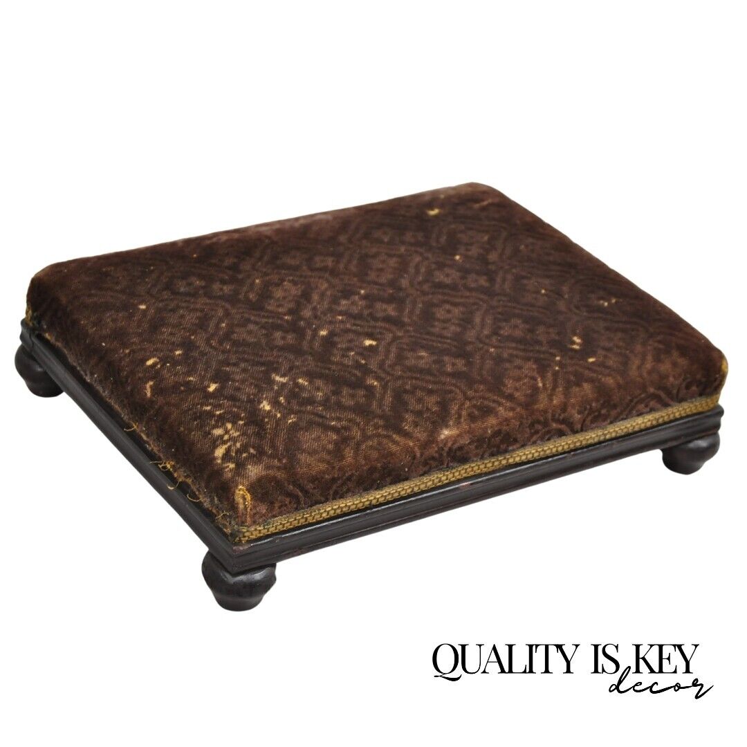 Berkey & Gay Furniture Mahogany Empire Rectangular Very Low Footstool Ottoman