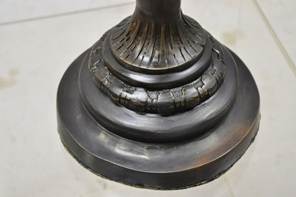 20th Century French Empire Style Large Figural Bronze Urn Ewer Vase with Cherub
