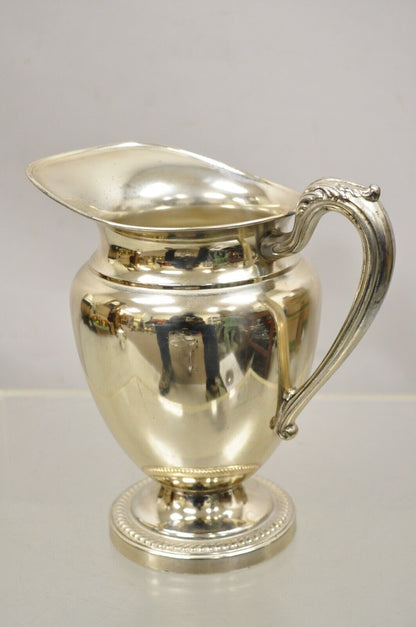 Vtg English Silver Mfg Co Silverplated Copper Tone Victorian Style Water Pitcher