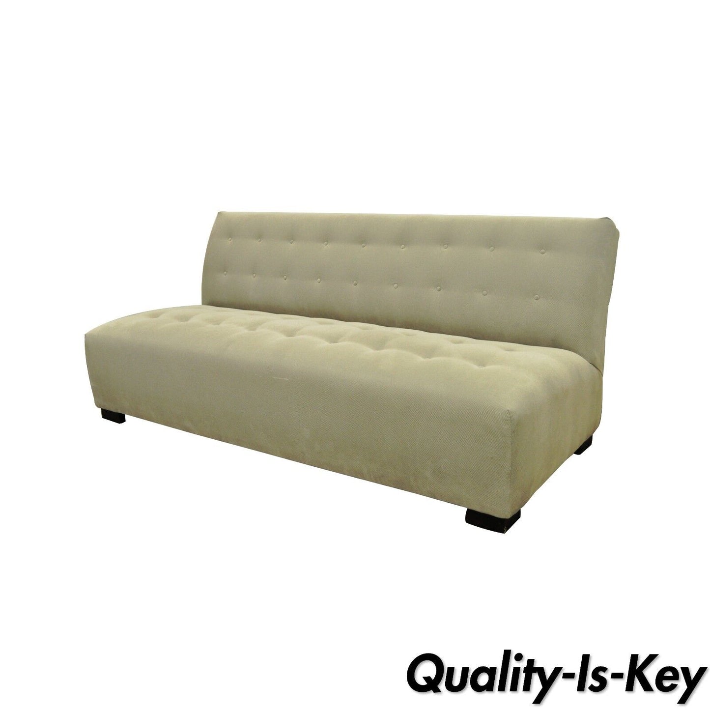 Crate & Barrel Mitchell Gold Modern Plus Armless Sofa Loveseat Couch 336-003T-20