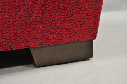 Directional Red Upholstered 56" Large Modern Charles Bench Seat Ottoman