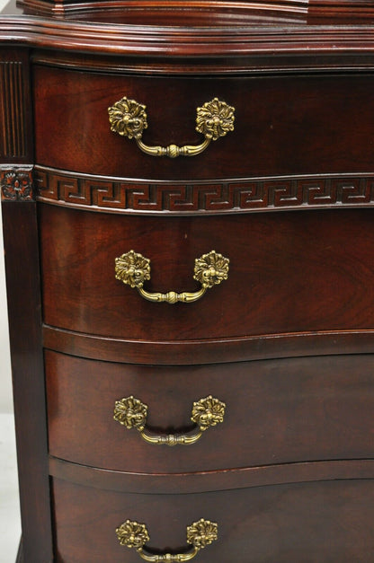 Antique Mahogany Chinese Chippendale Hollywood Regency Chest Dresser Cabinet