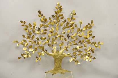 Bergasse Mid Century Modern Brass Tree of Life Large Wall Art Sculpture