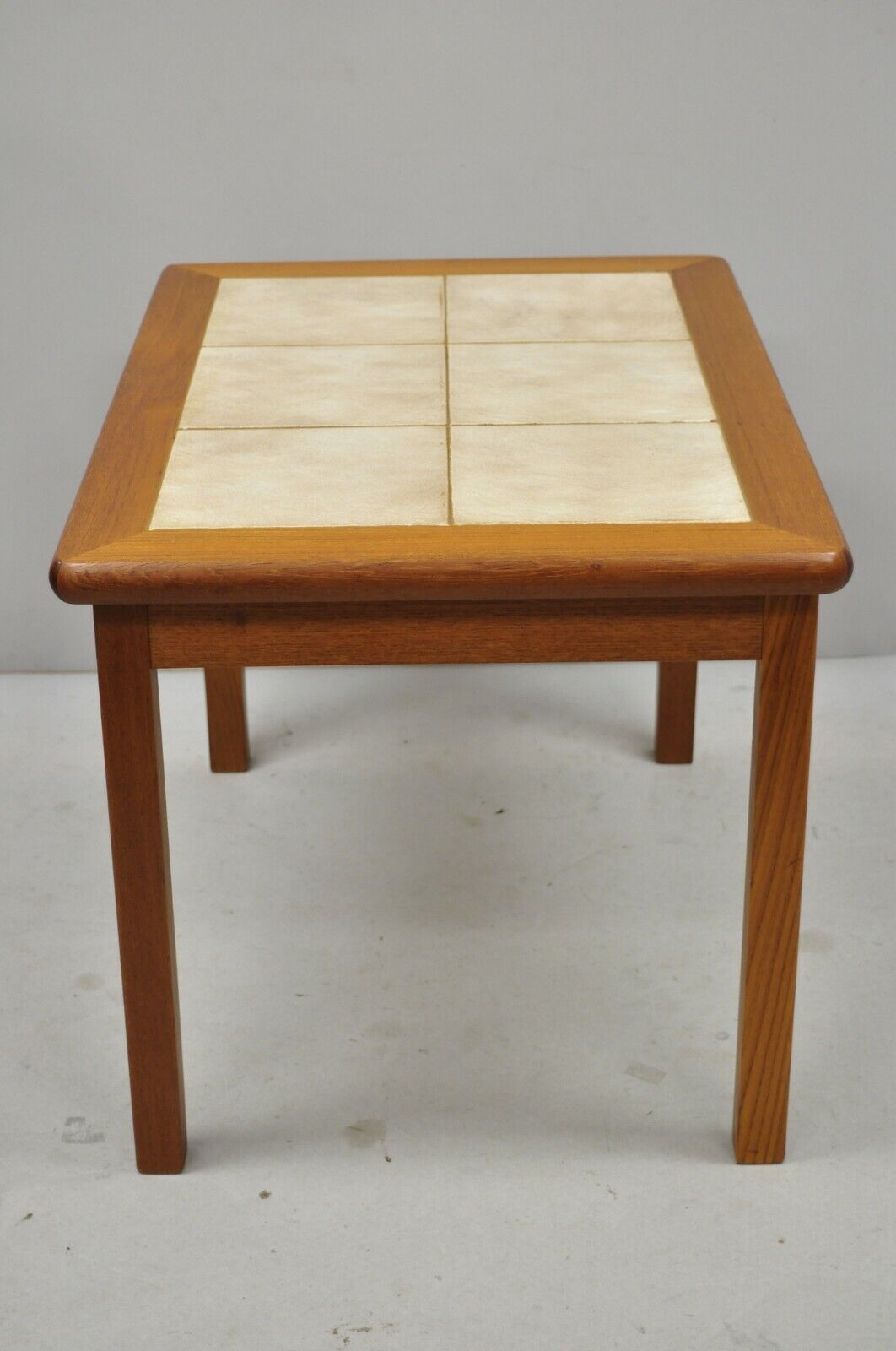 Vintage Mid Century Danish Modern Toften Mobelfabrik Teak Tile Top Side Table