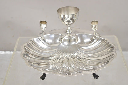 Vintage FB Rogers Silver Plated Clam Shell Seafood Bowl Platter Server