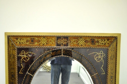 Decorator Italian Venetian Style Hollywood Regency Reverse Decorated Wall Mirror