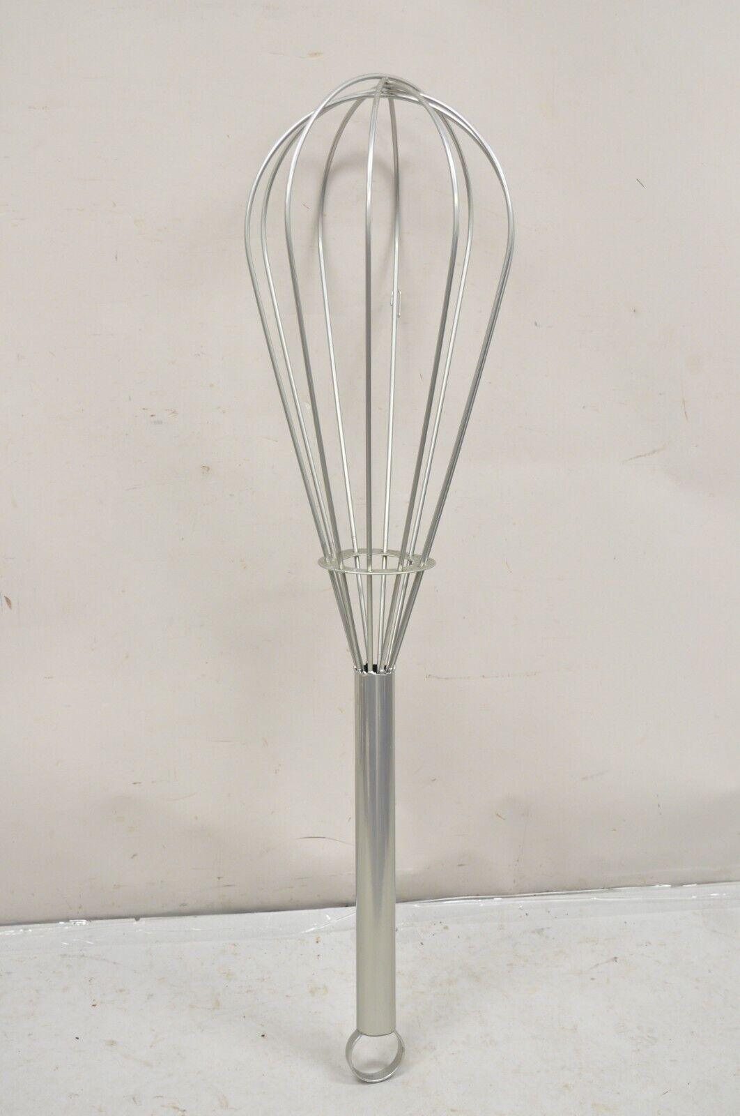 Oversized Modern Curtis Jere Style Pop Art 50" Metal Wisk Wall Art Sculpture