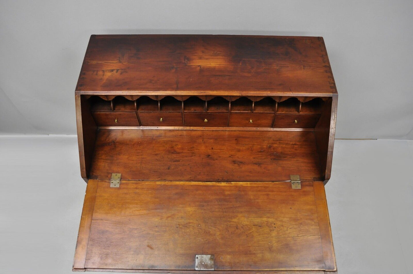 19th Century Mahogany Slant Top Carved Ball & Claw Chippendale Style Desk