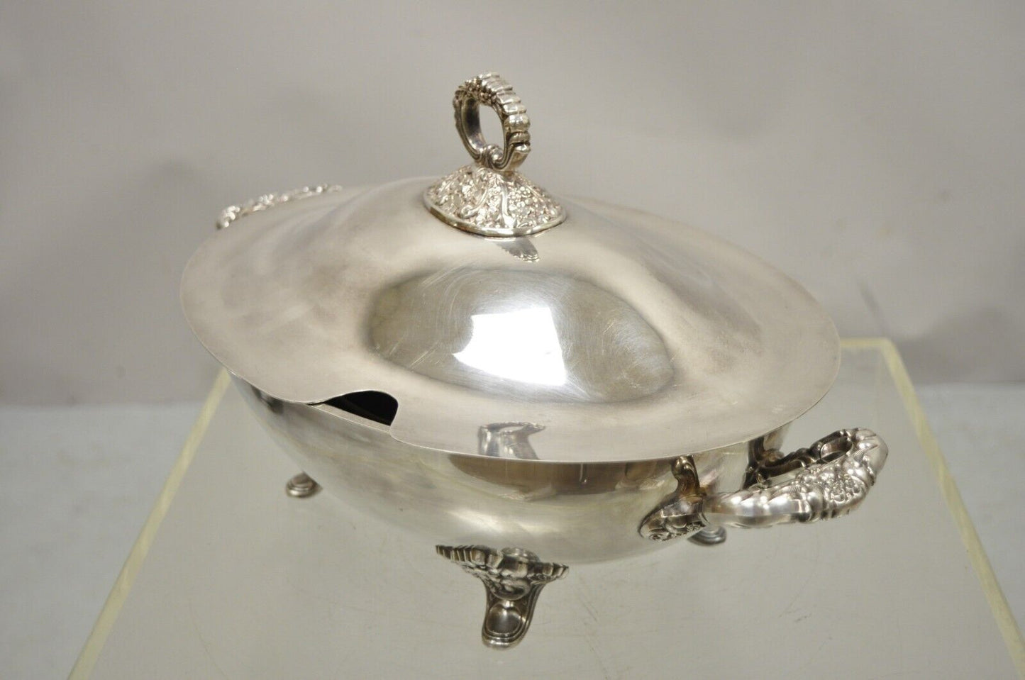 Poole Epca Lancaster Silver Plate Lidded Regency Style Soup Tureen Serving Bowl