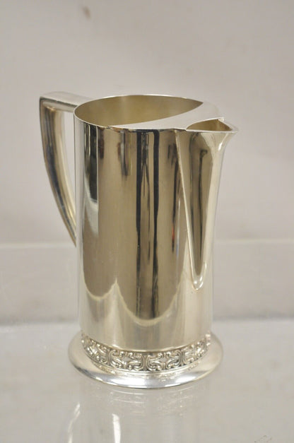 Vintage Poole Silver Co Celtic Fretwork Silver Plated Art Deco Water Pitcher