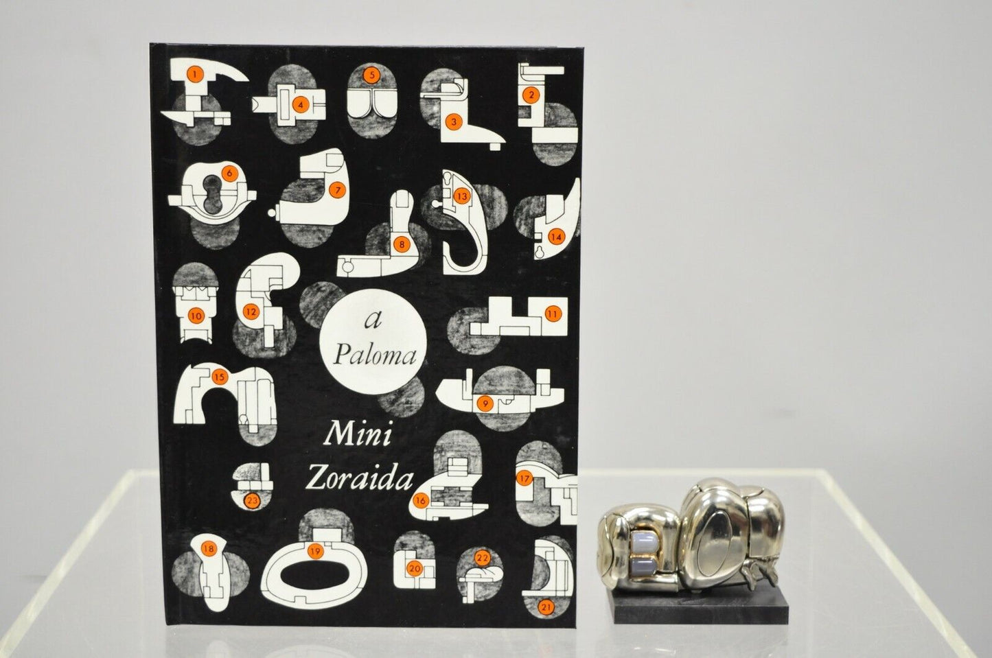 Miguel Berrocal La Mini Zoraida Nickel Plated Puzzle Sculpture Box and Book