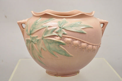 Antique Roseville Gardenia Bleeding Heart Pink 651-8" Jardiniere Planter Pot