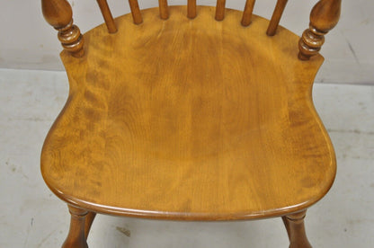 Ethan Allen Heirloom Nutmeg Maple Windsor Comb Back Dining Side Chair