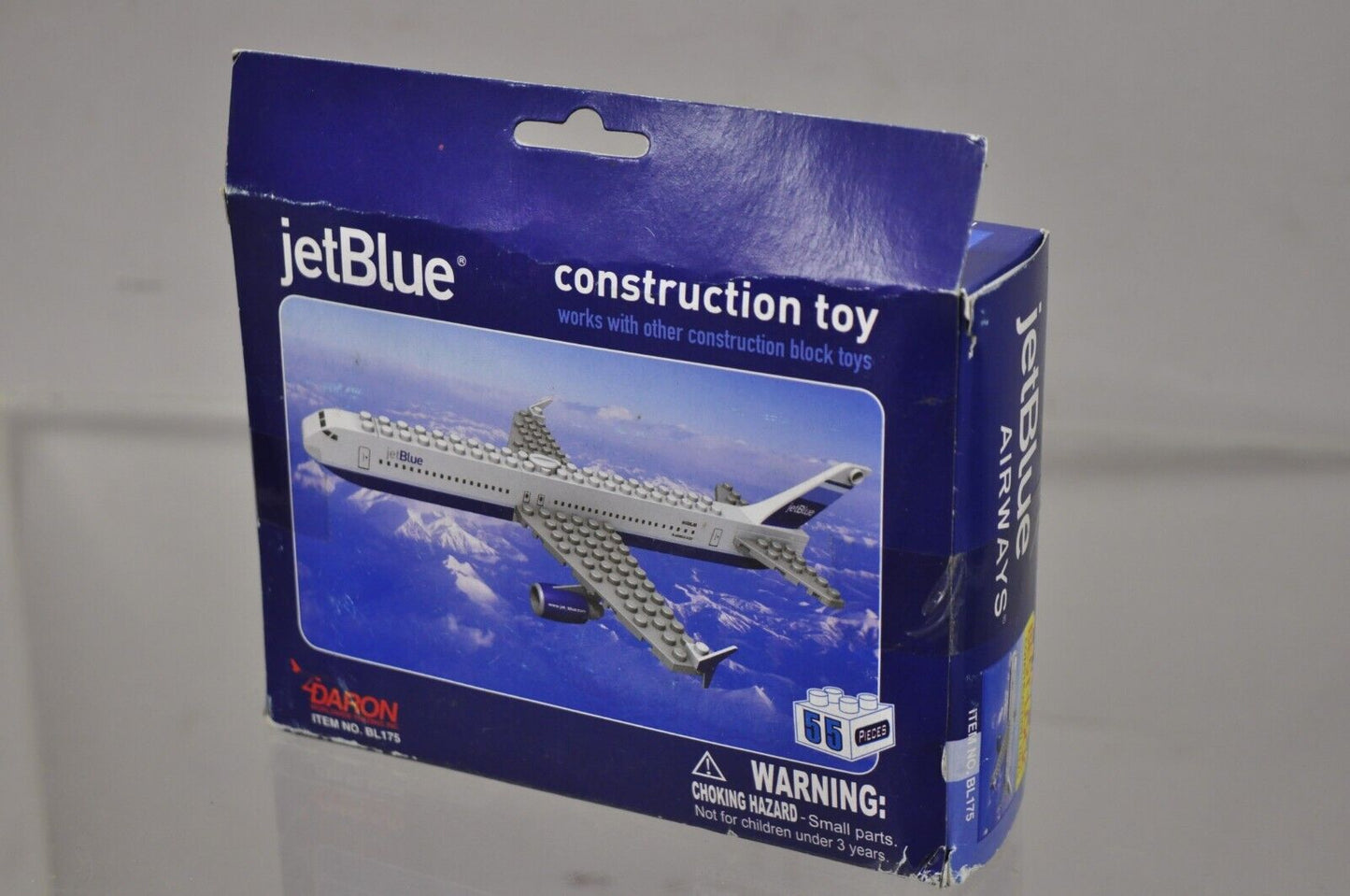 2003 Daron Jet Blue Airplane Plane Construction Toy Lego Block Model BL175 NOS