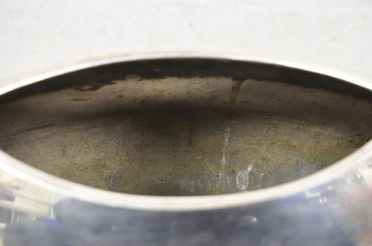 Vintage "Sin" Sabattini Bregnano Italy Oblong Silver Plated Modern Vase Vessel