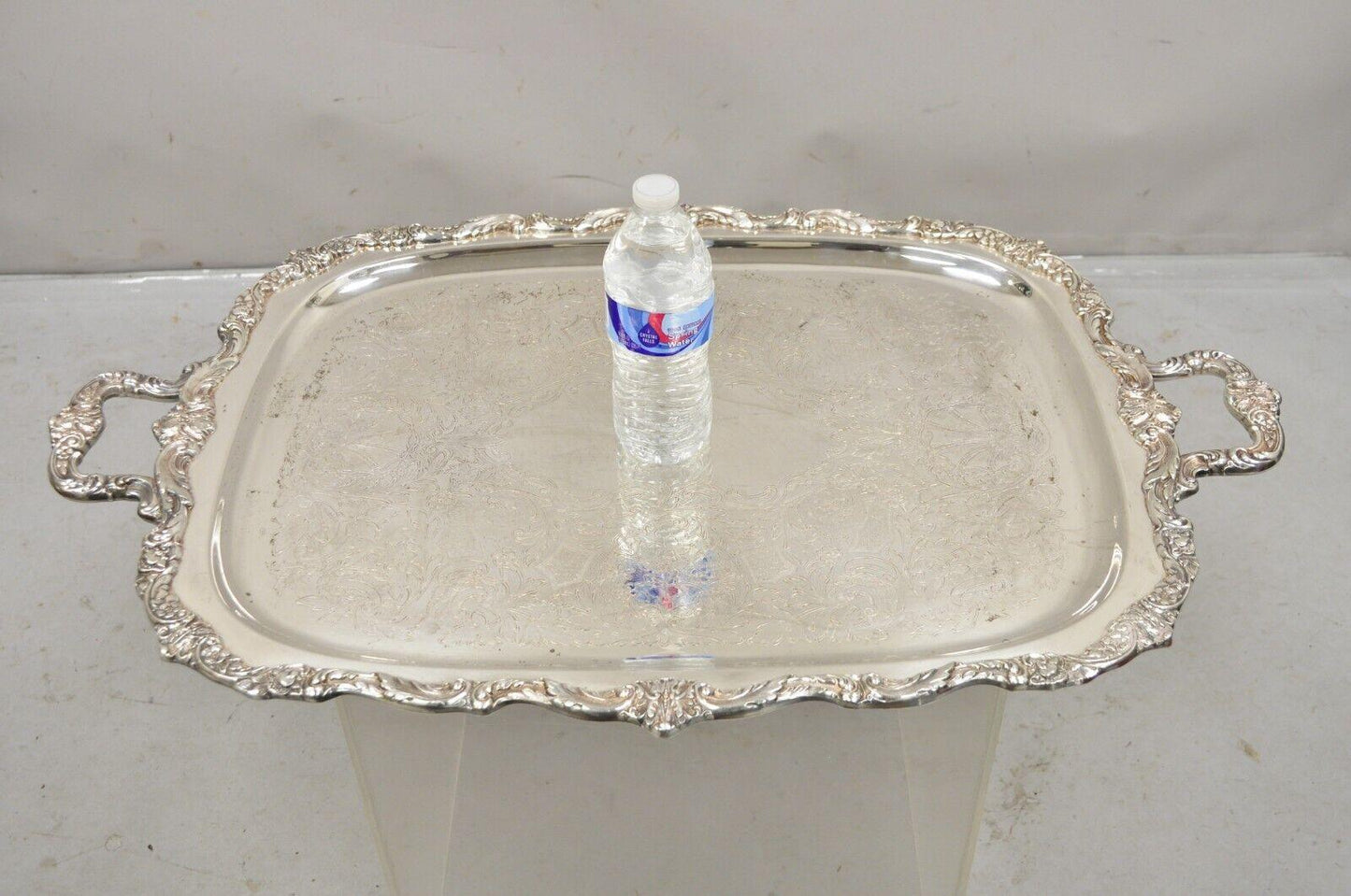 Vintage Poole EPCA Sevenoaks 650 Large Heavy Silver Plated Tray