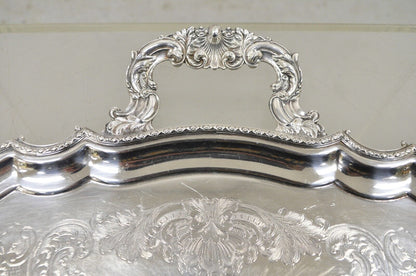 Victorian WA England Silver Plated Ornate Twin Handle Serving Platter Tray