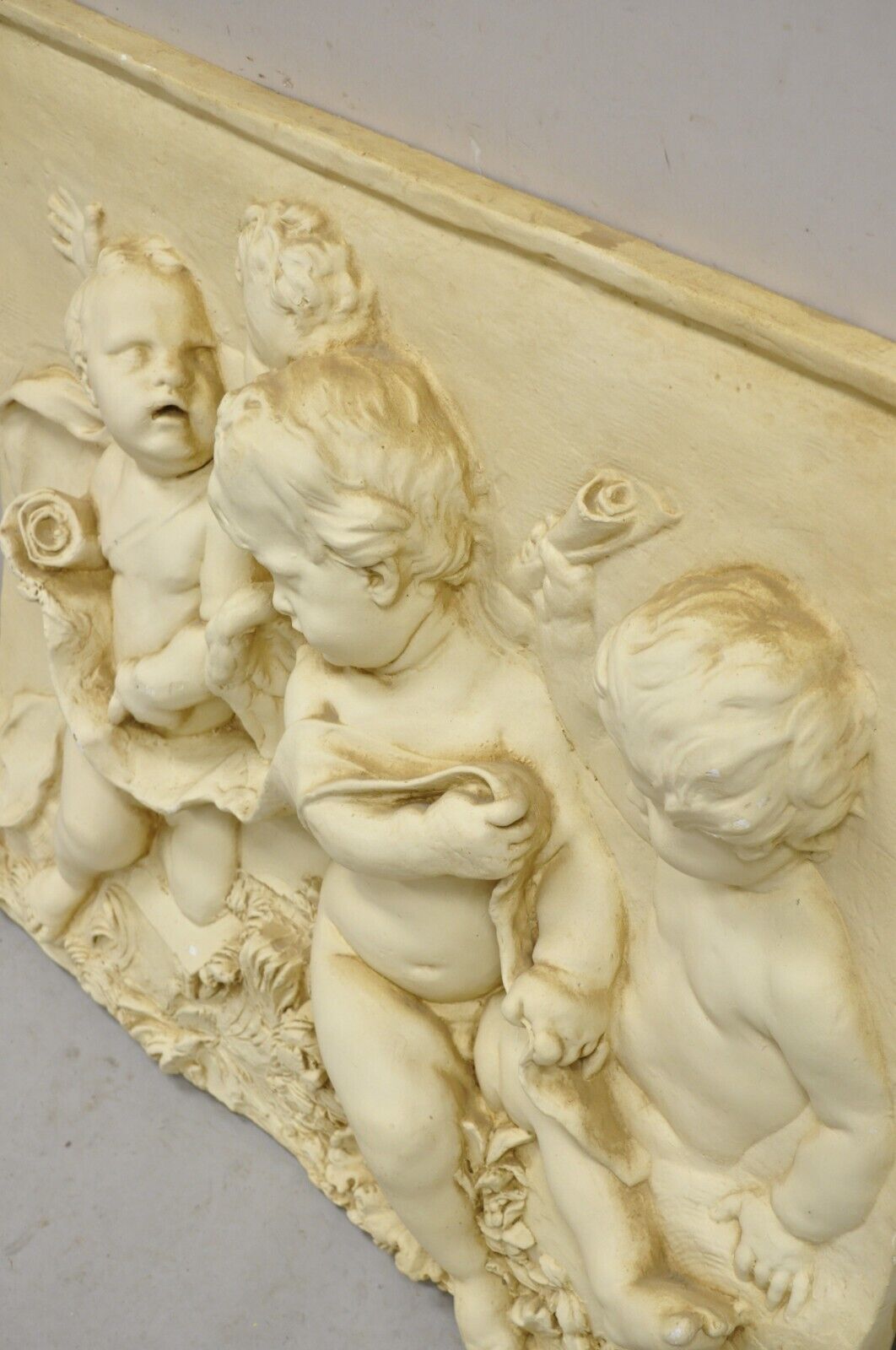 Vtg Wall Art by Empire Art Products Putti Cherub Group after François Du Quesno