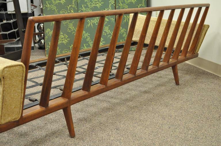 Mel Smilow Smilow Thielle Mid Century Danish Modern Teak Wood Frame Sofa Couch