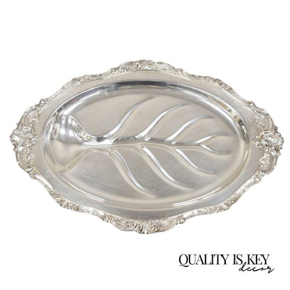 Baroque by Wallace 259 Silver Plated Meat Cutlery Serving Platter Tray