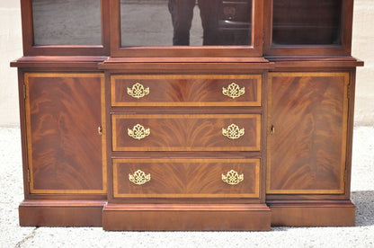 Hickory Chippendale Banded Inlay China Cabinet American Masterpiece Collection