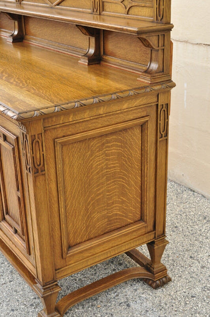 Antique Mission Oak Arts & Crafts Sideboard Buffet by Grand Rapids Furniture Co.