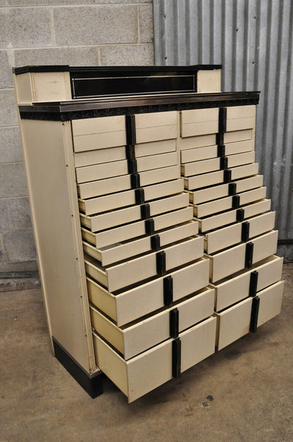 Art Deco The American Cabinet Co Dental Medical Cabinet with Milk Glass Trays