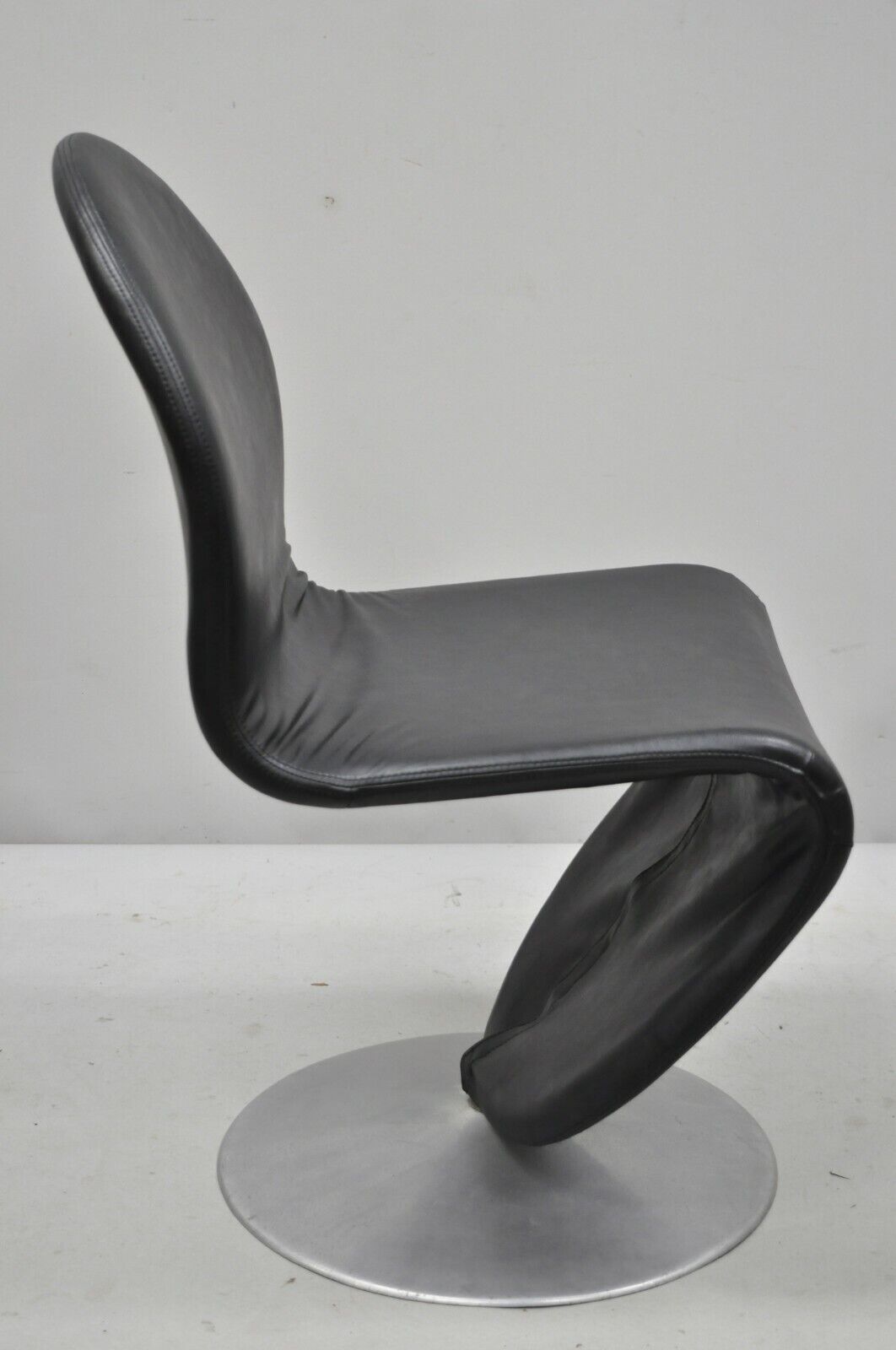 Vintage Verner Panton 1-2-3 System Chair Fritz Hansen Black Mid Century Modern
