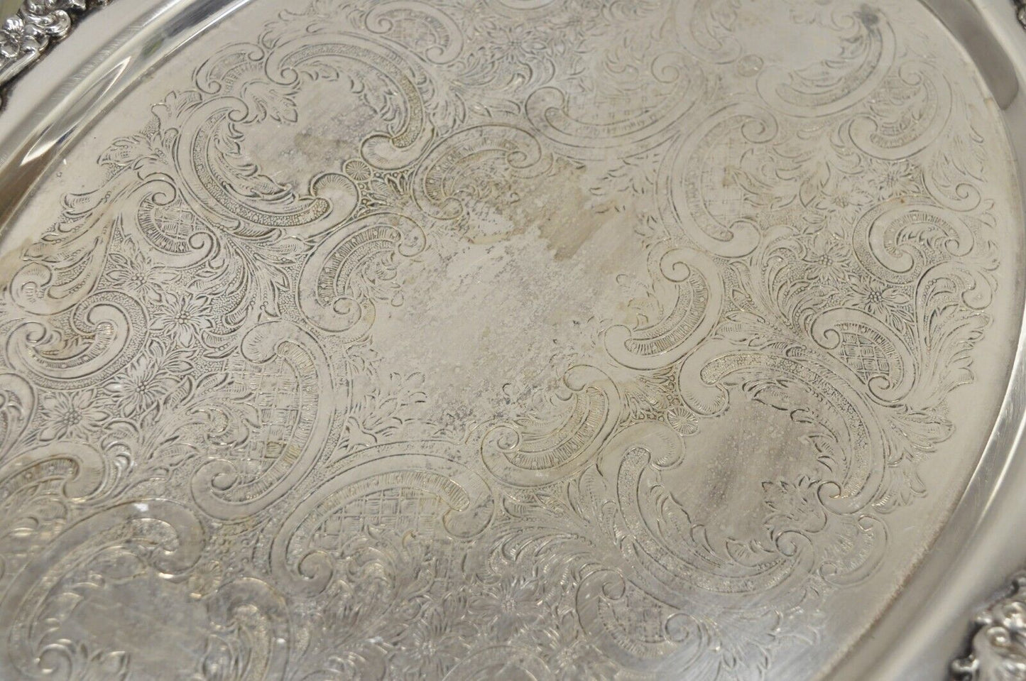 Vintage EPCA Bristol Silver by Poole 73 16 Silver Plated Oval Platter Tray