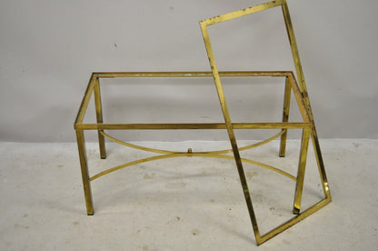 Vtg Mastercraft Italian Brass Rectangular Hollywood Regency Coffee Table Base