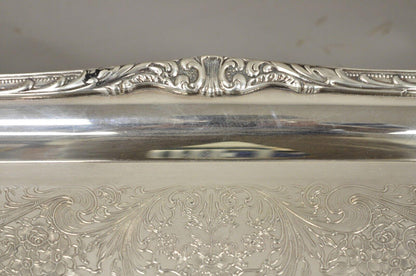 WM Rogers & Sons Spring Flowers 2092 Silver Plated 28" Platter Serving Tray