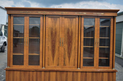 Rosewood Neoclassical Empire Bookcase Breakfront Cabinet by Bethehem Furniture