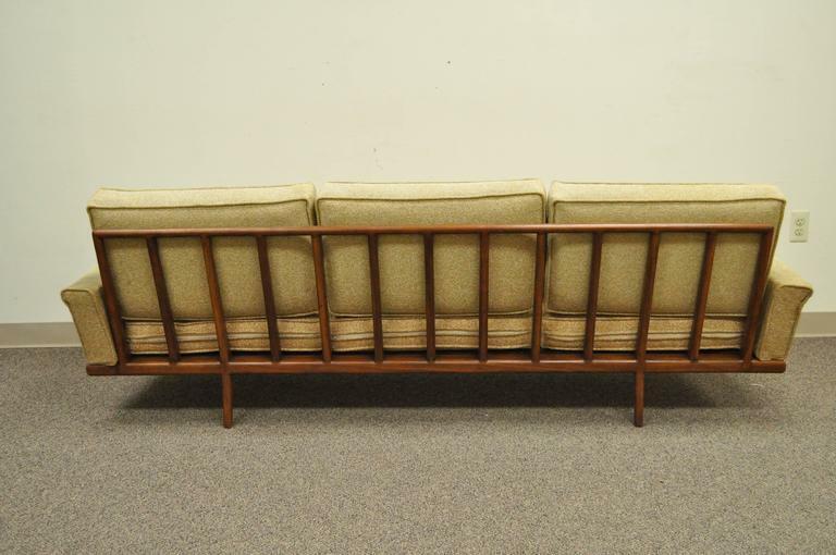 Mel Smilow Smilow Thielle Mid Century Danish Modern Teak Wood Frame Sofa Couch