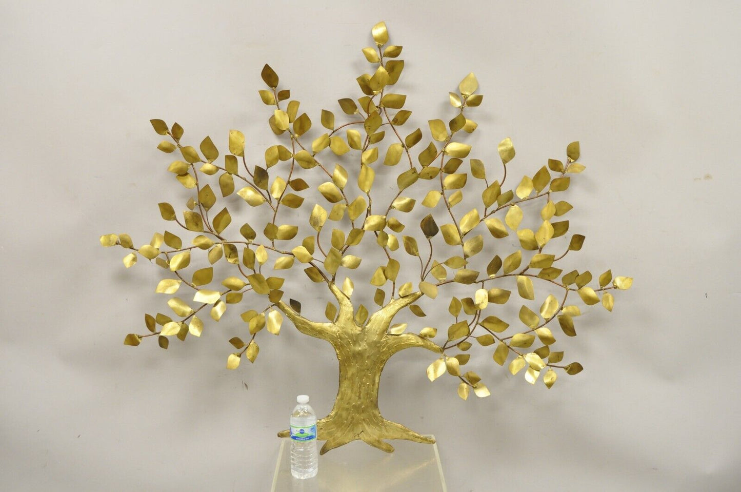 Bergasse Mid Century Modern Brass Tree of Life Large Wall Art Sculpture