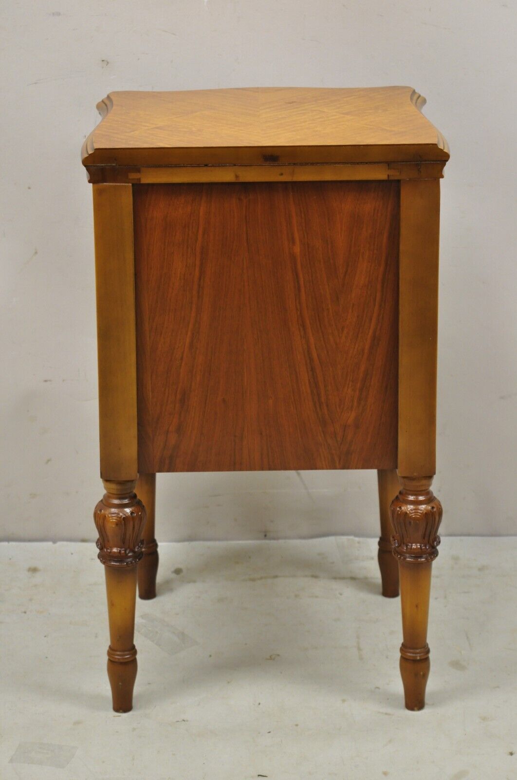 French Louis XV Style Satinwood One Door Nightstand Bedside Cabinet by Joerns